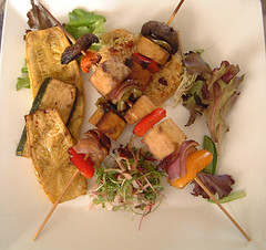 Tofu Vegetable Skewers 